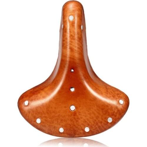 Cowhide Seat Genuine Leather Classic Bike Saddle 20-29 Inch Mountain Bicycle Seat