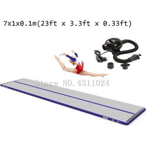 Sport Portable 7*1m Inflatable Tumble Track Trampoline Air Track Taekwondo Gymnastics Inflatable Mattress Gym Tumble Airtrack