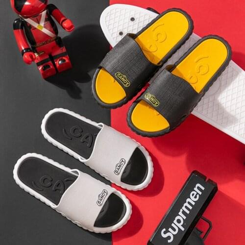Slipper mens fashion Korean version home slippers bathroom bath anti-slip thick-soled odor-proof slippers shoes for men