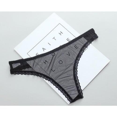 Amazing Women Lingerie G String Lace Underwear Femal Sexy T-Back Thong Sheer Panties Japan Style Low-Waist Transparent Knickers