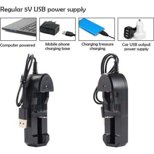 18650 Single-slot Lithium Battery Charger Single Cell 3.7V Fully Charged 4.2V USB Power Output Intelligent Charging Protection