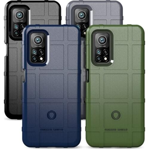 Rugged Shield Case for Xiaomi Mi 10T Lite 5G Case Silicone Bumper Shockproof Soft Back Cover for Xiaomi 10T Pro 5G Phone Cases