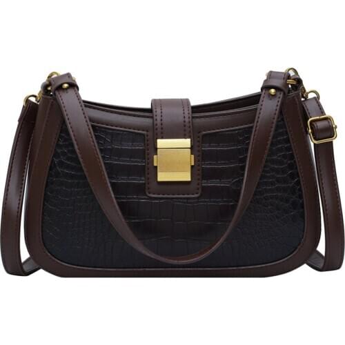 Women Handbag 2020 New High Quality Crocodile Pattern PU Leather Shoulder Bag Fashion Ladies Hand Bags