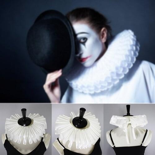 2021 Renaissance Elizabethan Ruffled Collar Neck Ruffle Women Victorian Costume Halloween Cosplay Accessories TY66