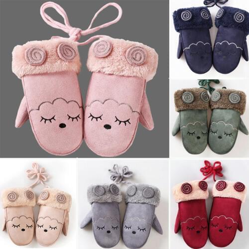 Winter Warm Gloves Thicken Mitten Children Girls Boys Twist Gloves Warm Full Finger Gloves Character Childrens Clothes