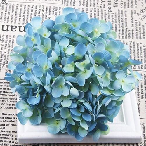 1pc White Blue Pink Silk Flowers Artificial Hydrangea Bouquet for Wedding Party Home Decoration DIY Gifts Fake Flower 11 Forks
