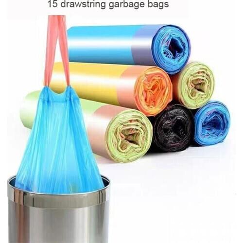 150pcs Thicken Drawstring Garbage Bags Vest Style Storage Bag for Home Waste Trash Bags Kitchen Sink Trash Vest Type