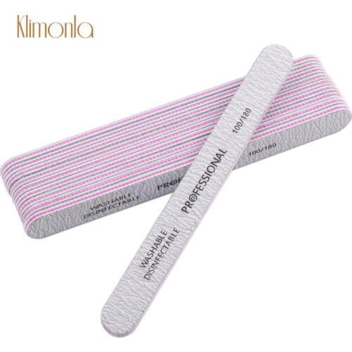 25pcs Nail Art Sanding Files Buffer For Salon Manicure UV Gel Acrylic Nail Polish Accessoires Tools 100/180 Gray Nail File