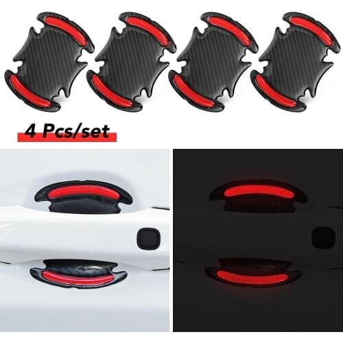 4 pcs Car Stickers Protect door handles for Hyundai Creta I10 I20 Tucson Elantra Santa Fe 2016 2017 2018 2019