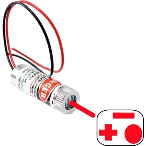 650nm 5mW Red Point / Line / Cross Laser Module Head Glass Lens Focusable Industrial Class