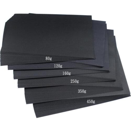 50pcs/lot A4 size 21*29.7cm Black paper 400gsm card paper, DIY box gift packing