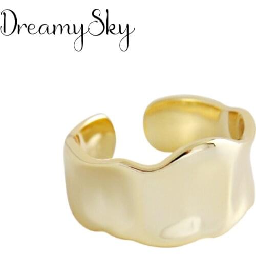 Bohemian Vintage Smooth Chain Rings For Women Charm Ring Party Wedding Fashion Jewelry Gifts