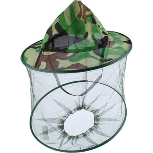 Camo Beekeeping Hat Head Face Protection Veil Mask Hat Bee Bug Insect Anti-mosquito Safety Prevention Head Net