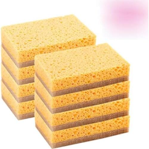 Wood Pulp Cotton Oil-Free Sponge Wipe Kitchen Cleaning Dish Washing Artifact