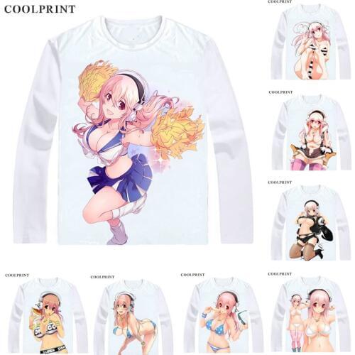 SoniAni Super Sonico the Animation T-Shirts Long Sleeve Shirts Anime Manga Supa Soniko SoniComi Super Sexy Bikini Cosplay Shirt
