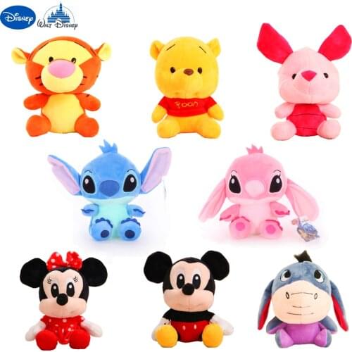 Disney Plush Toy Winnie the Pooh Mickey Mouse Minnie Tigger Cute Stuffed Animals Doll Piglet Action figure Toy for Children Gift