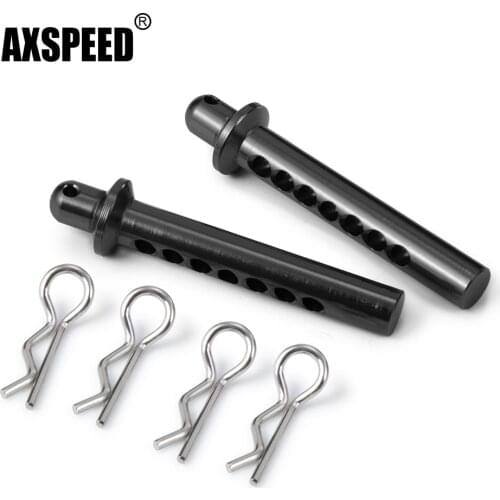 AXSPEED 2pcs Model Car Shell Column Aluminum Alloy Front Body Post Mount For 1/10 Axial SCX10 90046 RC Crawler Car Parts