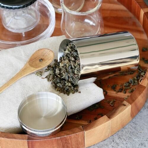 304 Food round thick storage tank Bottles coffee buckle stainless steel sealed cans nut miscellaneous grains tea storage Jar