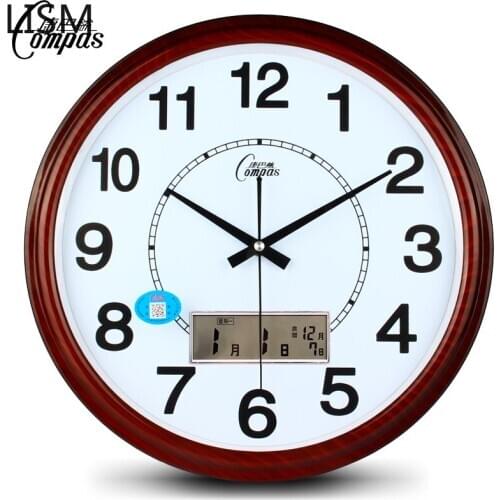 Round Wall Clock Vintage Retro Antique Creative Wall Clock Calendar Wall Watch Living Room Clock Mute Living Room Wall Clock