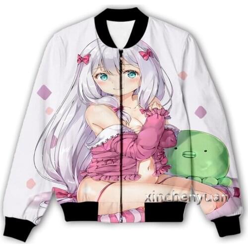 Xinchenyuan New Men/Women 3D Printed Cartoon characters Izumi Sagiri Casual Jacket Fashion Streetwear Men Sporting Jacket Q25