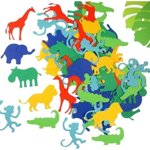 Lion Tiger Elephants Animal Confetti Zoo Jungle Safari Theme wild one first 1st birthday Party boy girl Baby Shower decoration