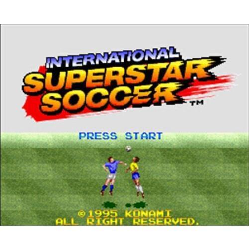 International Superstar Soccer 16 bit Big Gray Game Card For NTSC Game Player Drop Shipping