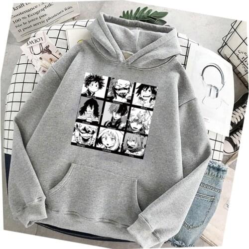 Hot Japanese Anime My Hero Academia Hoodies Men Cartoon Streetwear Harajuku Unisex Boku No Hero Academia Graphic Sweatshirt Male