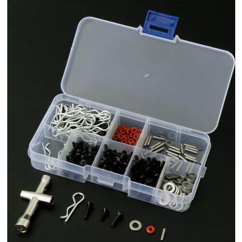 270 in One Set Screws Box Repair Tool Kit for 1/10 HSP RC Car DIY Kits, Comes in A Durable Case