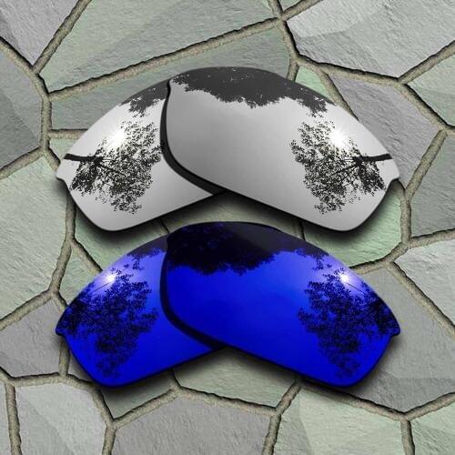 Chrome&Violet Blue Sunglasses Polarized Replacement Lenses for Oakley Flak Jacket
