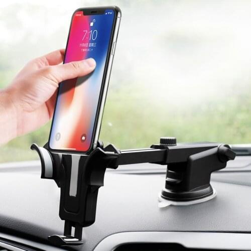New Generic Phone Stand for 4-10 Inch Tablet Car Holder Strong Suction Cup Gravity Mobile Phone Bracket Telescopic Long Rod