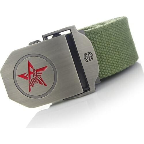 Men/women Belts Canvas High Quality Black Metal Buckle Army Military Training Tactical Belt New Unisex Casual Jeans Accessories