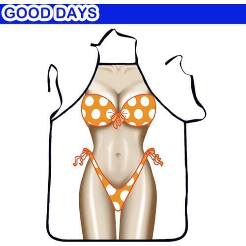 Sexy Bikini Apron kitchen Woman Men Funny Creativity Barbecue BBQ Polyester apron