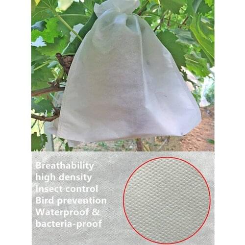 Non-woven fabric Fruit Protect bag White 18 x 20cm Garden Net Mesh Bag