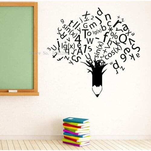 School Wall Decal Mathematics Formula Education Sticker Vinyl Lettering Study Learning Art College Office Classroom Decor Y266
