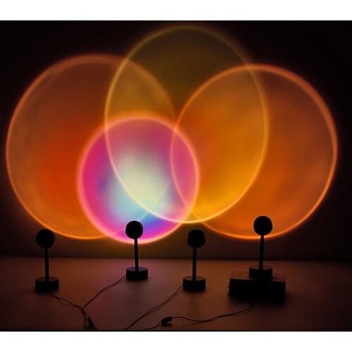 Modern Romantic Colorful Sunset Floor Lamp For Living Room Bedroom Atmosphere Dusk Date Decorative Led Light Gift New