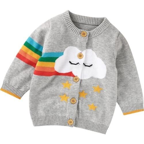 Baby Sweaters Knitted Casual Button Up Full Sleeves Newborn Bebes Boys Girls Knitwear Cardigans Autumn Winter Childrens Clothes