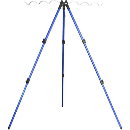 Aluminum Alloy Telescopic 7 Groove Fishing Rods Holder Portable Collapsible Tripod Stand Sea Fishing Pole Bracket Accesories