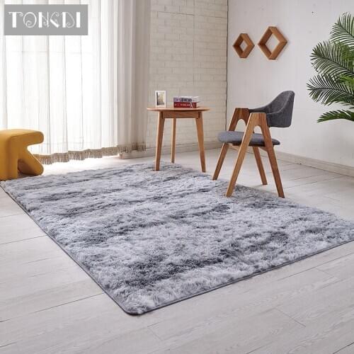 TONGDI Carpet Mat Soft Elegant Shaggy Nursery Woolly Suede Plush Anti-slip Rug Luxury Decor For Home Bedroom Parlour Living Room