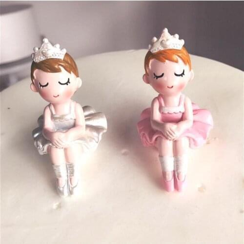 Ballert dance Princess Cake Ornaments Cake Cupcake Toppers Cake Flag Girls Birthday Party Cake Decoration Anniversaire Supplies