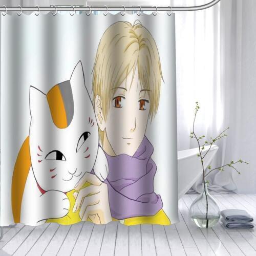100% Polyester Fabric Custom Natsume Yuujinchou Shower Curtain Modern Bathroom Curtain Waterproof With Hook Bath Curtain Gift