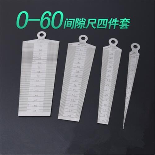 0-60mm Welding Taper Feeler Gauge Gage Stainless Steel Depth Ruler Hole Inspection For Measurement Tool