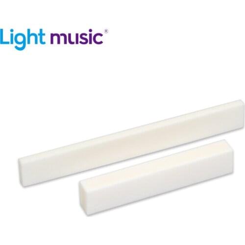 1 Set Guitar Bass Bridge Saddle Real Blank Bone Nut for LP Folk Classical Electric Acoustic Guitar Part Accessories