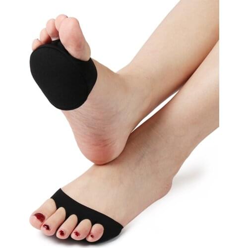 1Pair Honeycomb Forefoot Pad Non-Slip Comfortable Half Insoles Invisible Foot Pain Care Socks for Women High Heels Toe Socks