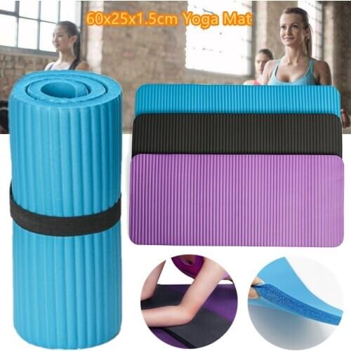 1Pc 60cm*25cm Non-slip Yoga Mat Plank Sports Fitness Mat Thick Beginners Gym Exercise Pilates Pad