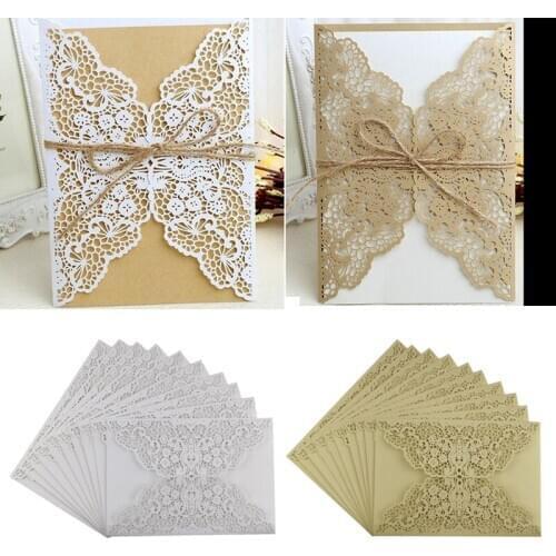 1pcs Laser Cut Wedding Invitation Card With Free Kits West Cowboy Greenting Cards Party Favors Birthday Wedding Decoration