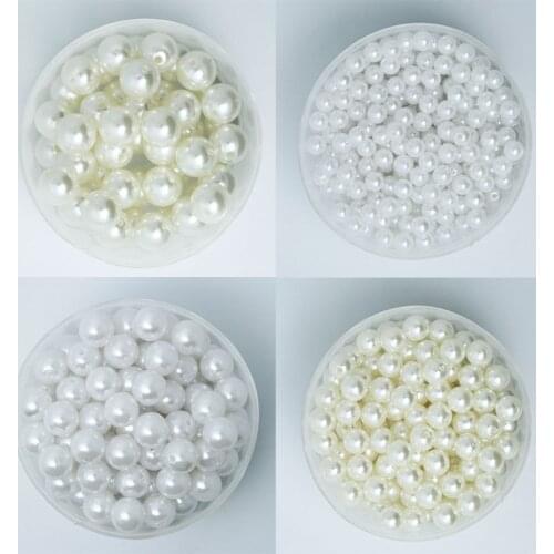 10-1000pcs/lot 4-20MM White Ivory Color ABS Imitation Pearls Beads, Making jewelry diy beads, Jewelry Handmade necklace