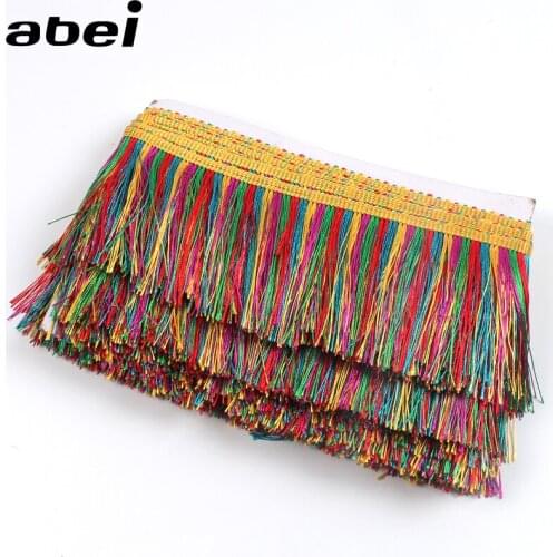 10cm 2yards Braided 5 Colors Ribbon Drop Fringe Tassel Lace Trims Sewing Home Texiles Athnic Dress Bag Fabric DIY Crafts Decors
