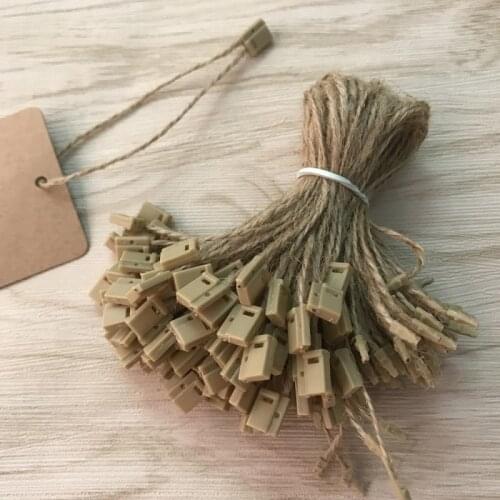 100PCS/lot Hemp Rope Hanging Tablets Labels For DIY Handmade Craft Clothing Bags Shoes Decoration Accessories