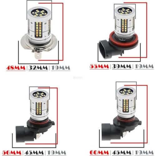 2pcs Dual Color H8 H11 H16JP LED Canbus 9005 HB3 9006 HB4 White and yellow fog lamp Auto 12v car accesories
