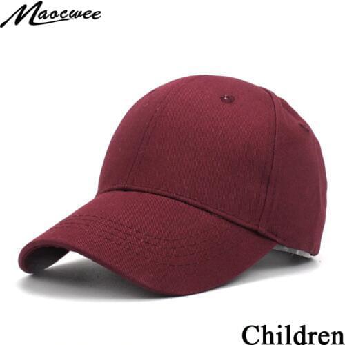 2018 New Solid color Children Baseball Cap with Spring Summer Hip hop boy girl Baby hats for 3-8 years old Wine Snapback Caps